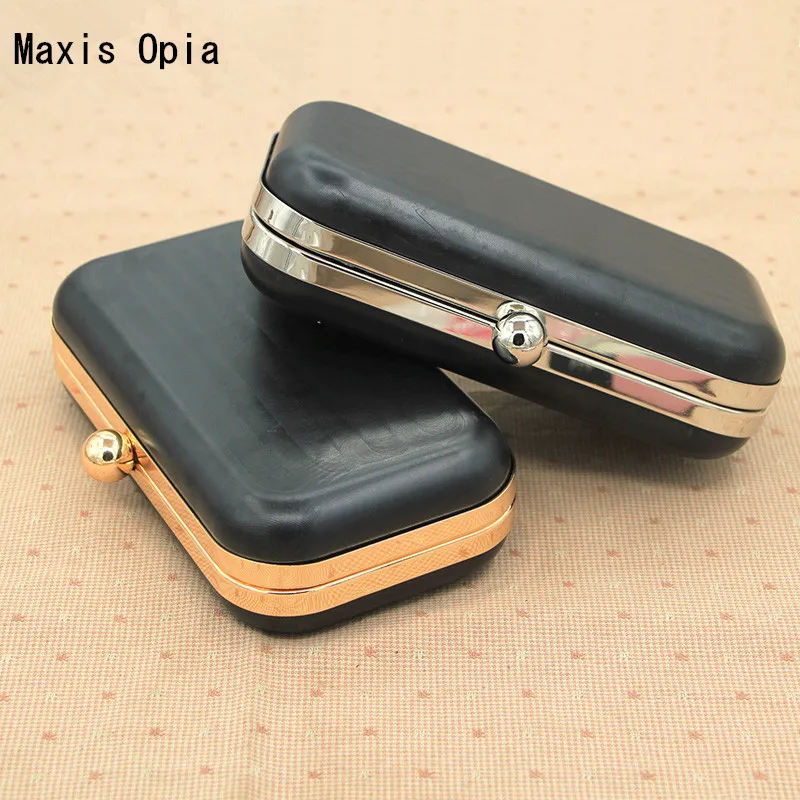 2018 One Piece 18 cm silver gold Metal Purse Frame Coin Clasps Asas Para Boloso Obag Handle Black Plastic Clutch | Багаж и сумки
