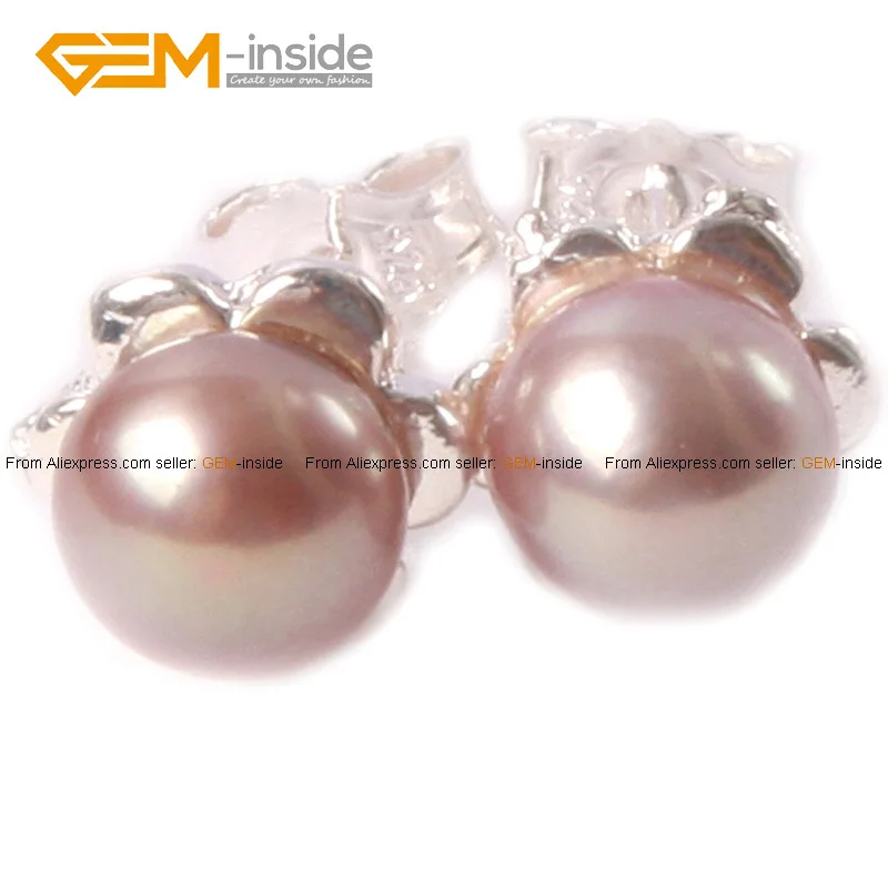 Серьги женские круглые с жемчугом 6 7 мм 1 пара|fashion pearl earrings|pearl earringspearl earrings wholesale |