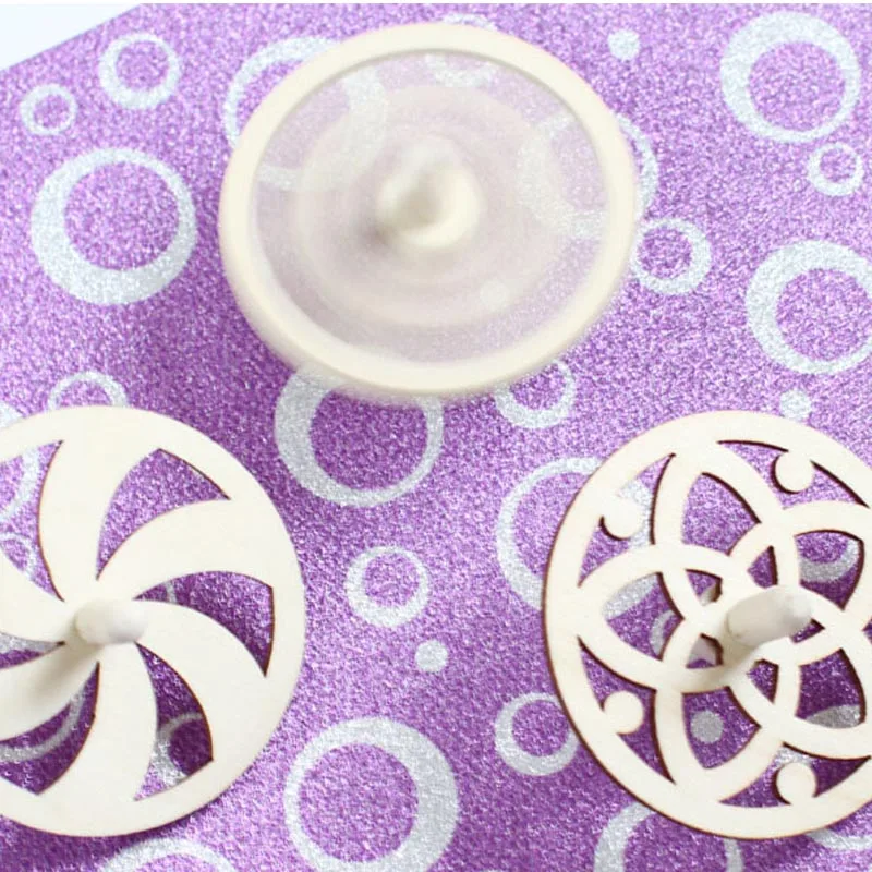 Saizhi живопись DIY домашнее образование игрушка натуральные бревна цвета Гироскопы для детей цветные ручной работы Креативные Yoys SZ3119