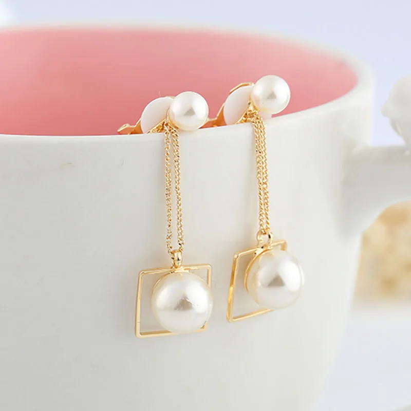 Женские длинные серьги с жемчугом JIOFREE свадебные корейские ручной