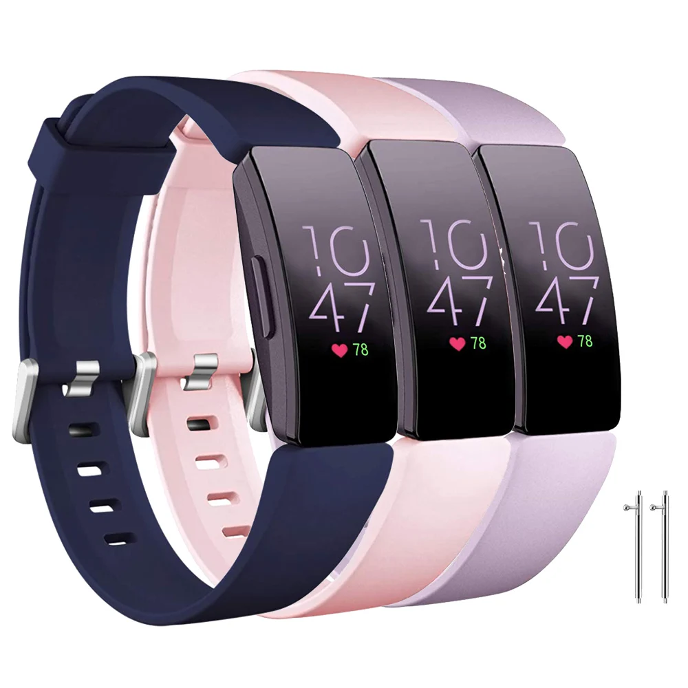 Для Fitbit Inspire Hr Band Силиконовый спортивный сменный Браслет ремешок для Fitbit Inspire фитнес-трекер с 3 шт