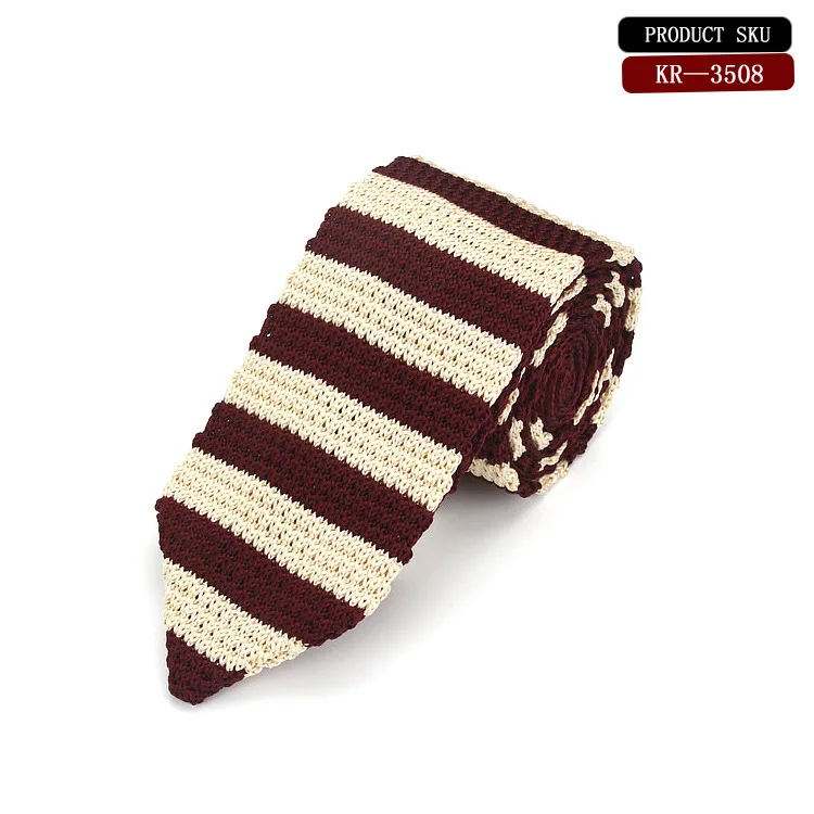 

New 2018 Fashion Male Brand Slim Designer Knitted Neck Ties Cravate Narrow
