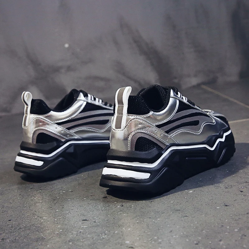 Женские кроссовки на высокой платформе Fujin повседневные из сетчатого материала