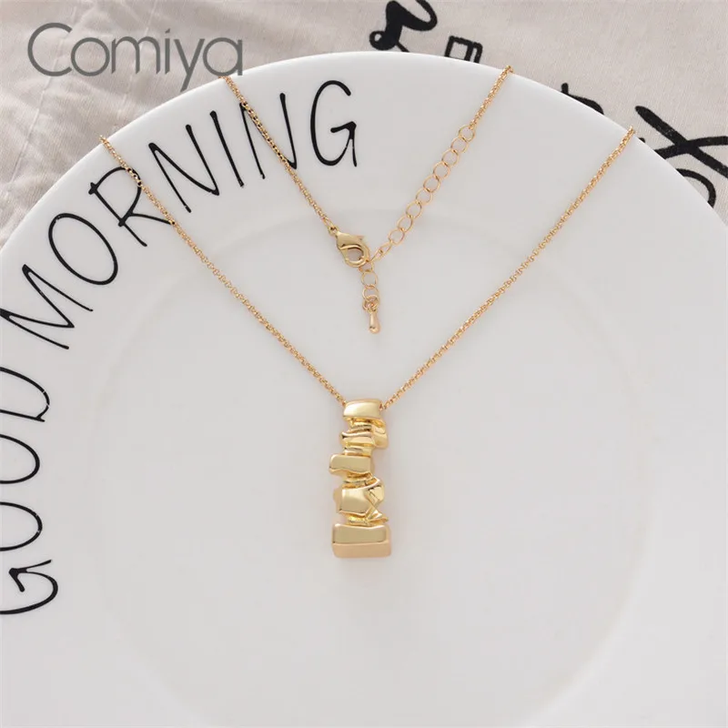 Comiya Women Jewelry Geometric Pendant Necklace Fashion Boho Zinc Alloy Long Link Chain Necklaces Indian Feminino Chains | Украшения и