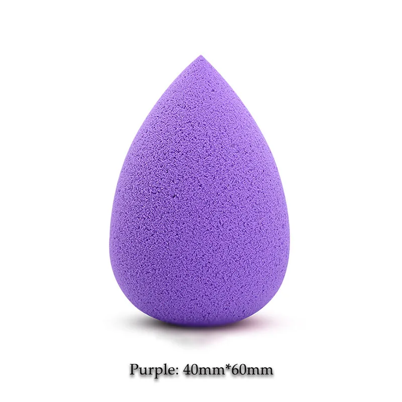 04 Purple BIOAUNT, новинка, 6 видов цветов, профессиональная основа для лица, губка, пудра, пуховка в форме капли, гладкая, косметическая пуховка, красота, инструменты для макияжа - Цвет: 04 Purple