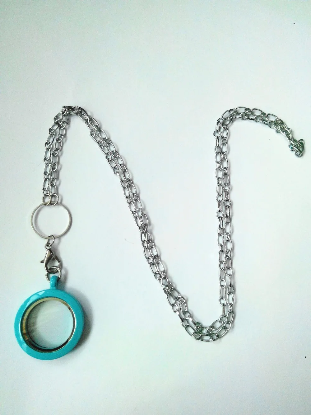 Новинка плавающий медальон живые амулеты краска 30 мм светло-голубой Круглый