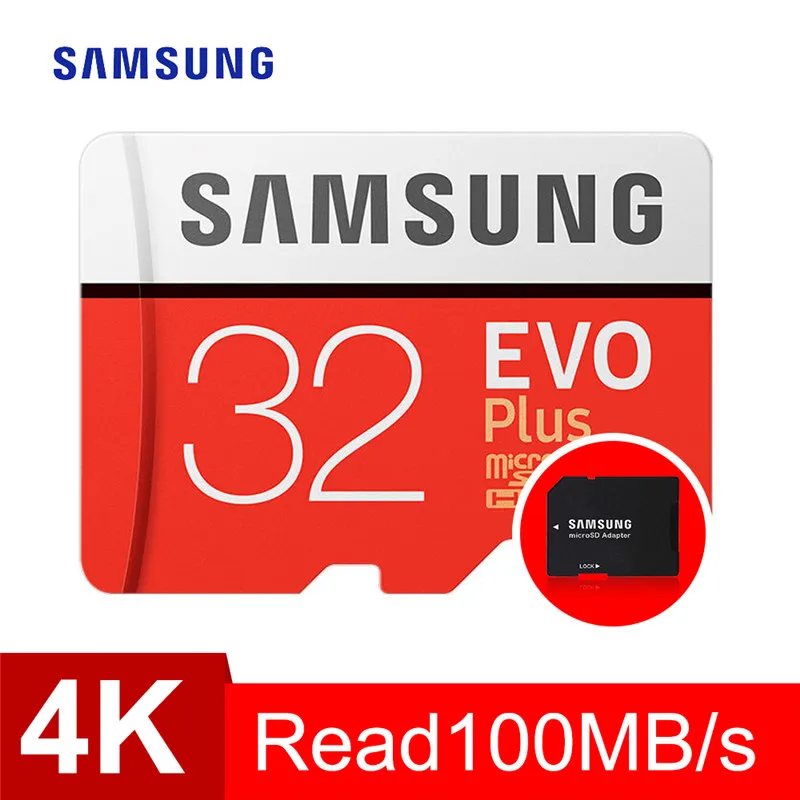 SAMSUNG Micro SD карта памяти 32 Гб 64 128 ГБ 256 512 EVO Plus Class10 Водонепроницаемая TF Sim для