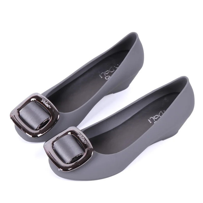 Прозрачная обувь женская на толстой подошве Baotou летняя водонепроницаемая и