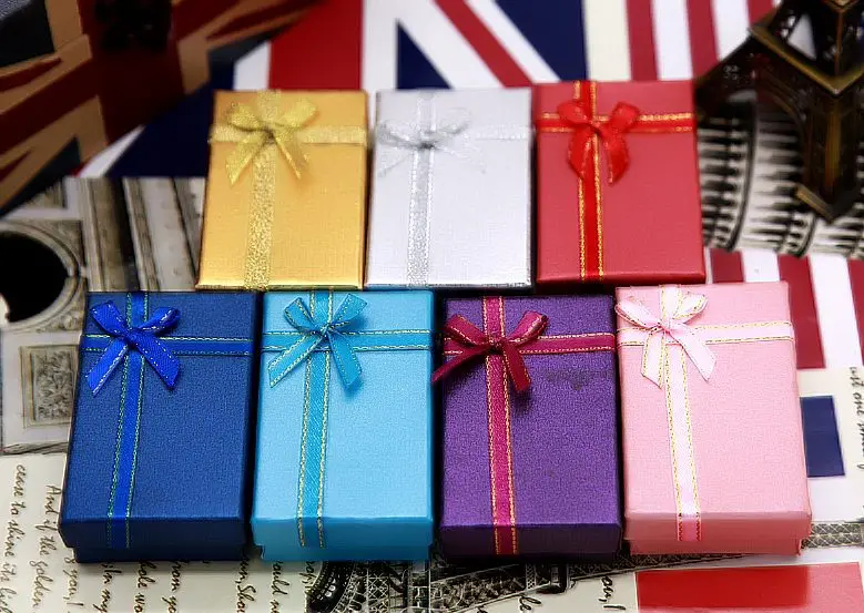 120pcs Jewelry Set Box for Necklaces Earrings Rings Cardboard Gift Boxes with Satin Ribbons Bowknot Outside | Дом и сад