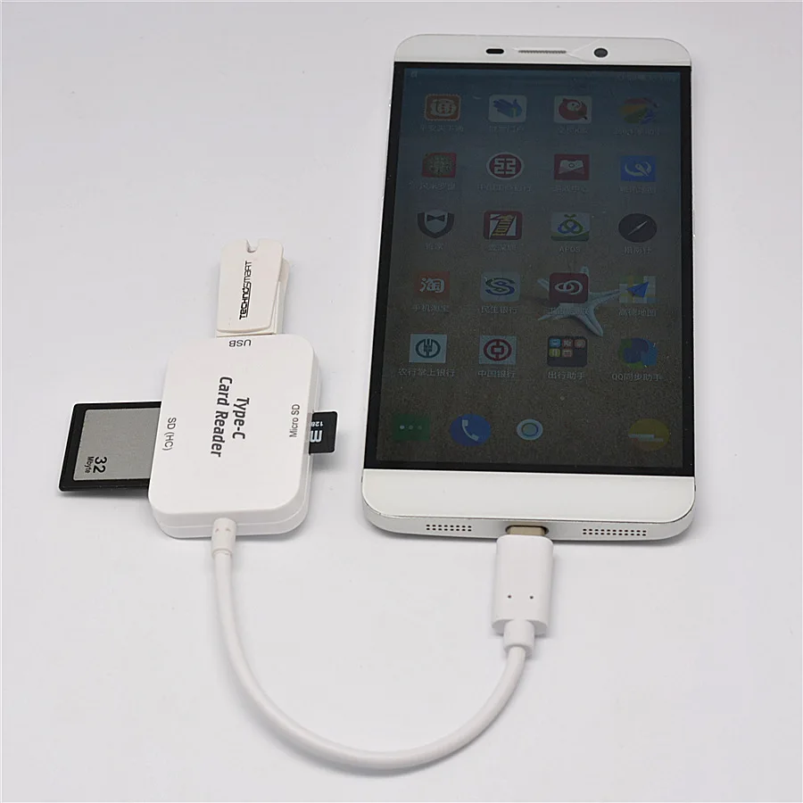Baolyda Type C & micro USB 3 в 1 OTG Кардридер высокоскоростной USB2.0 Универсальный TF/SD для Android