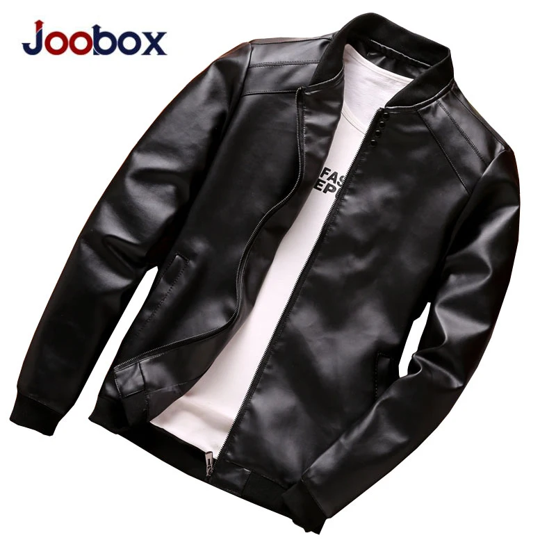 Бренд joobox кожаная куртка Для мужчин модные Стиль Демисезонный из искусственной