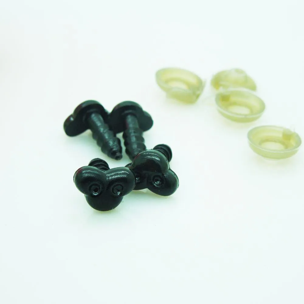 100 шт. черный безопасный нос/пластиковая кукла нос для щенка Медведь животное