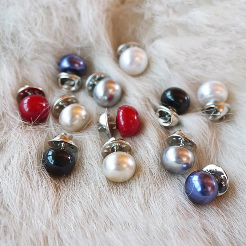 DoreenBeads 5 шт. диаметр 1 2 см круглый искусственный жемчуг значок модная брошка