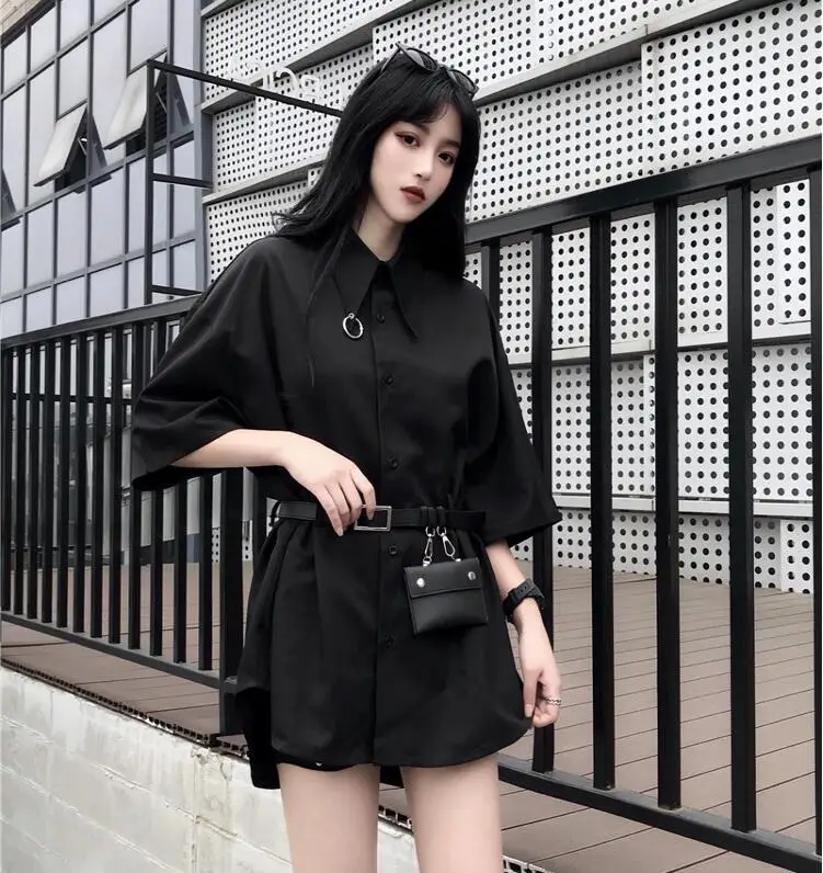 Harajuku street loose casual short-sleeved shirt |
