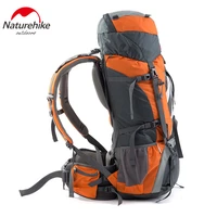 naturehike 70l rucksack outdoor hiking backpack nylon waterproof travel backpack aluminium alloy external frame sports backpack