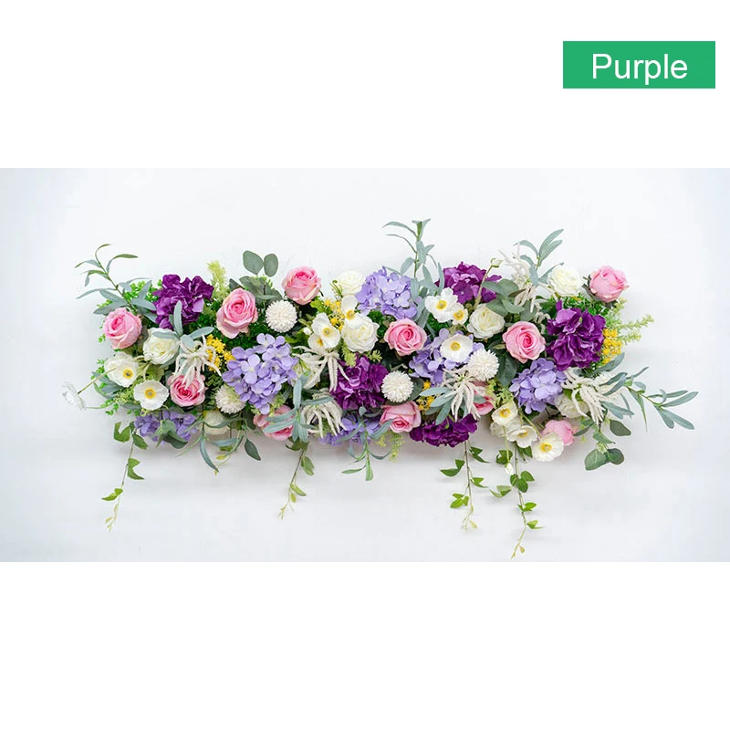 

Artificial Rose Flower Row Wedding Decoration Arched Door Flores Silk Hydrangea Road Cited Flowers Home Party Decoration Maison
