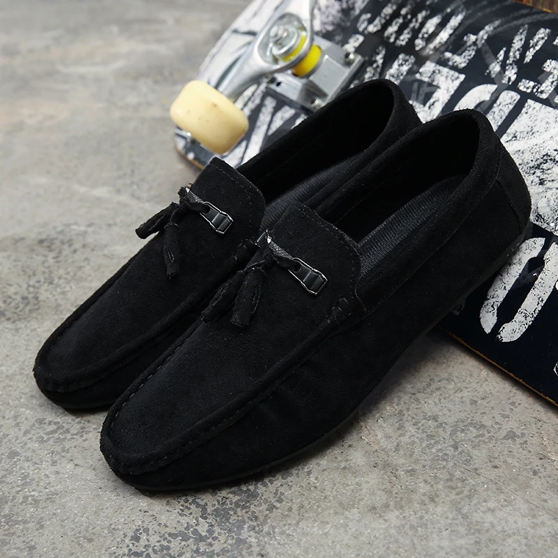 Мужские лоферы обувь для вождения повседневная на плоской подошве Мужская