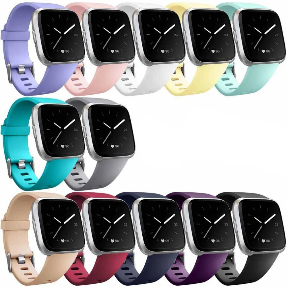 Мягкие силиконовые сменные спортивные часы браслет ремешок для Fitbit Versa/Vers lite