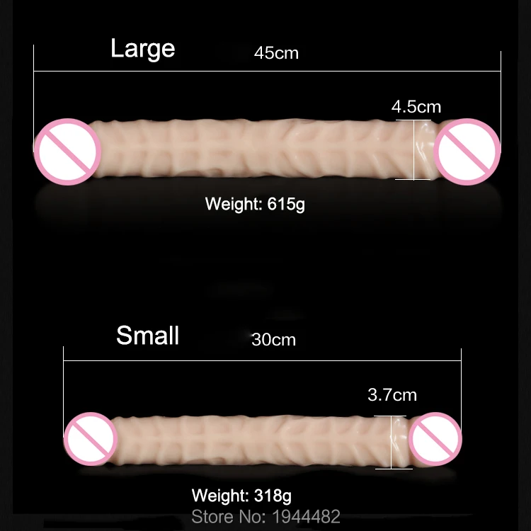 Супер длинный мягкий гибкий двойной фаллоимитатор 45 см реалистичный пенис