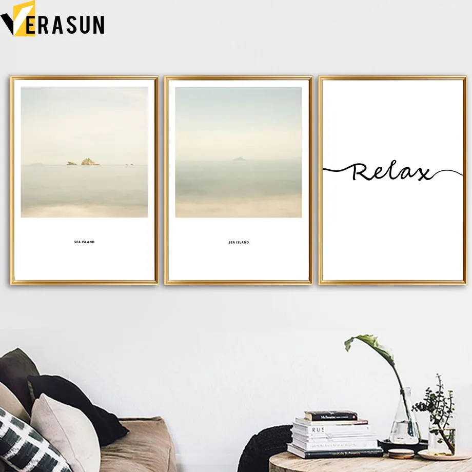 

Sea Beach Relax Scandinavian Landscape Wall Art Canvas Painting Nordic Posters And Prints Wall Pictures For Living Room Decor