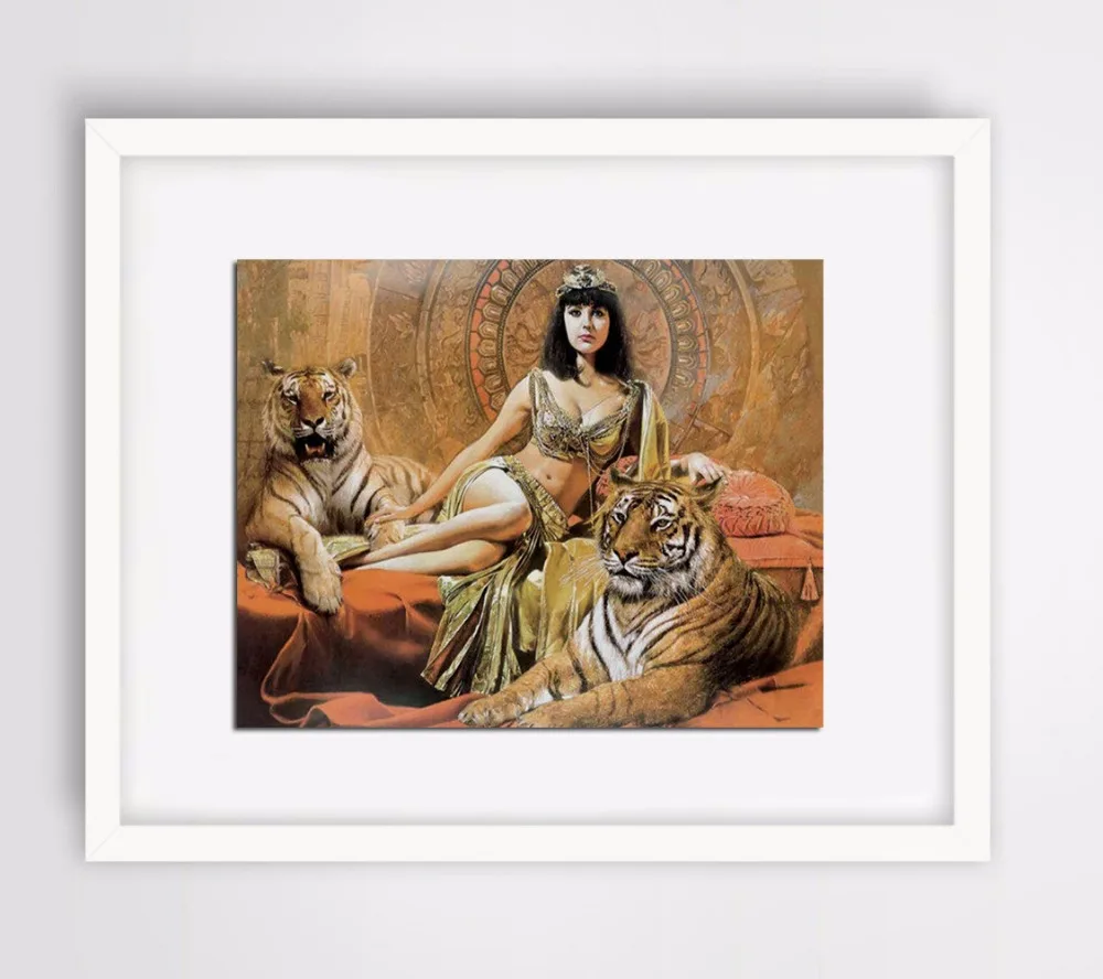 New 5D DIY diamond embroidery beauty&amptiger painting Cross Stitch full round Rhinestone mosaic home decoration picture | Дом и сад