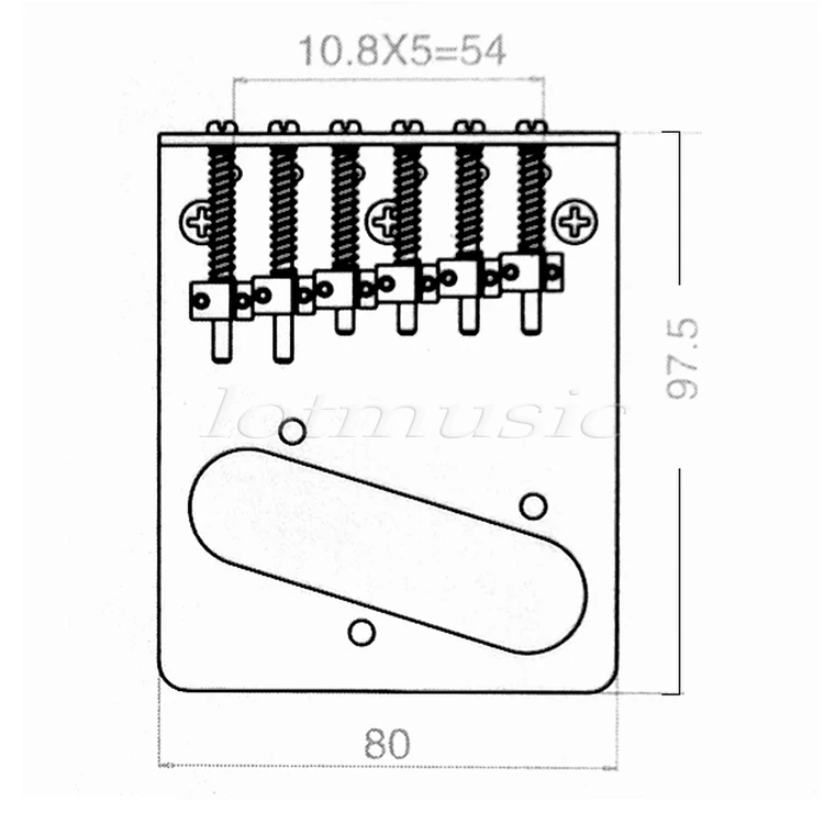 Гитара Мост 6 Седло Пепельница для Электрогитары Части Аксессуары Хром | Спорт и
