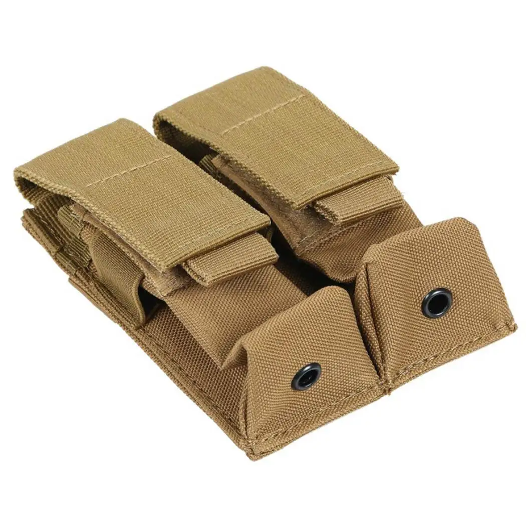khaki Система Molle Тактический Пистолет Двойной подсумок для магазинов Молл клип военный страйкбол чехол для кружек сумка Охотничьи аксессуары - Цвет: khaki