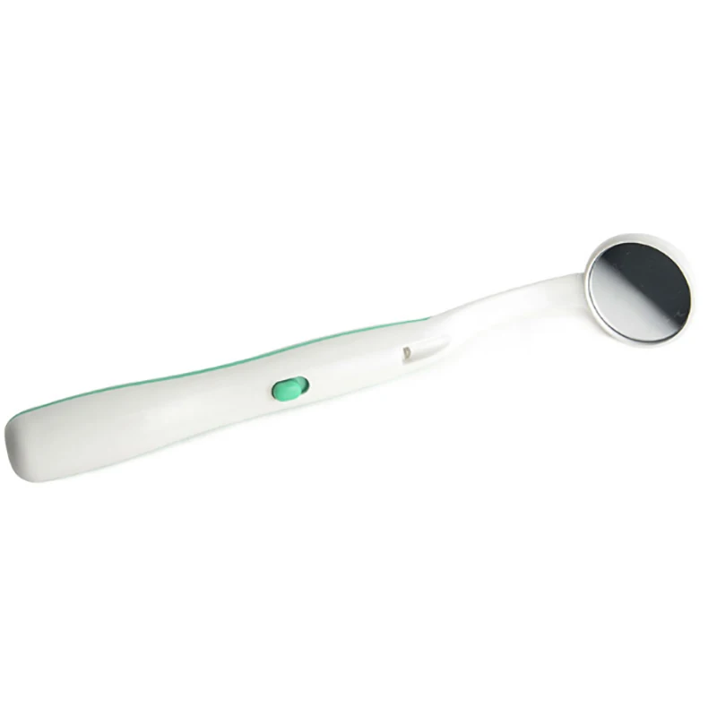 1 шт. LED стоматологическое зеркало для рта ABS ручка анти-туман изогнутый угол