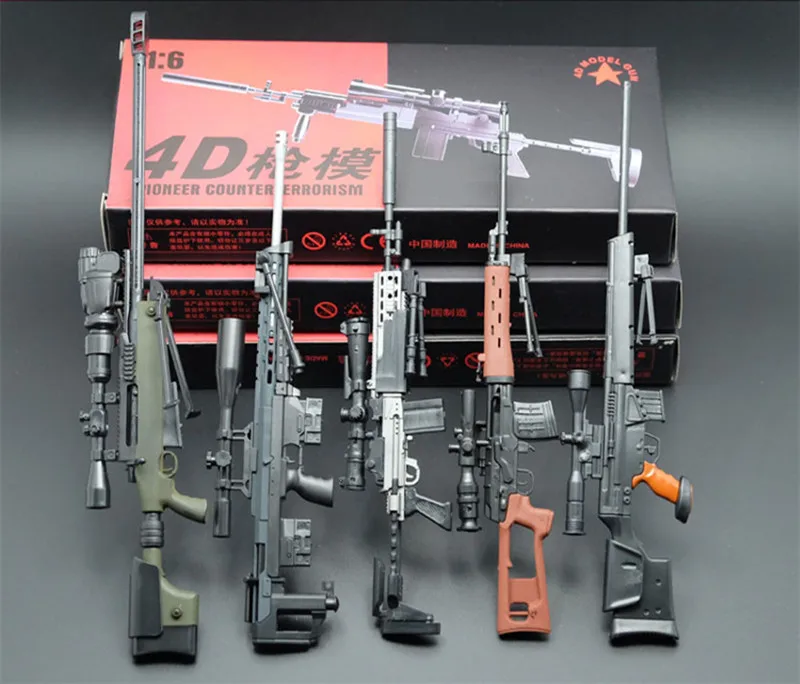 5 Styles Plastic 3D Assembly Puzzle 1:6 Weapon Gun Toys For Boys Constructor Educational DIY Model Building Kits Gift|Пазлы| |