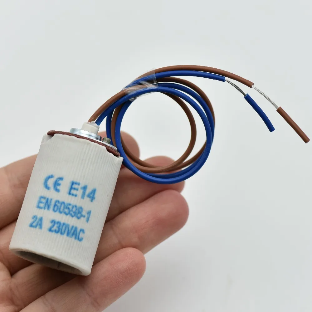 Цоколь из керамики и фарфора E14 с кабелем длиной 25 см люстра выделенный