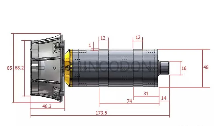 5kg-RCD-MI50 ROV подводный пропеллер AUV беспилотный корабль водонепроницаемый мотор робот конкурс без щетки