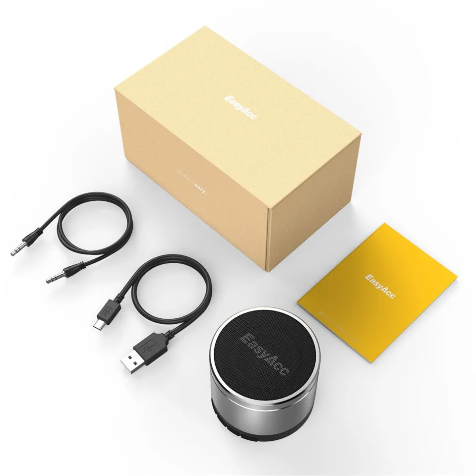 Easyacc Mini 2 Портативный Bluetooth 4.1 Динамик с 5 Вт драйвер Enhanced Bass 10-час игр fm Радио