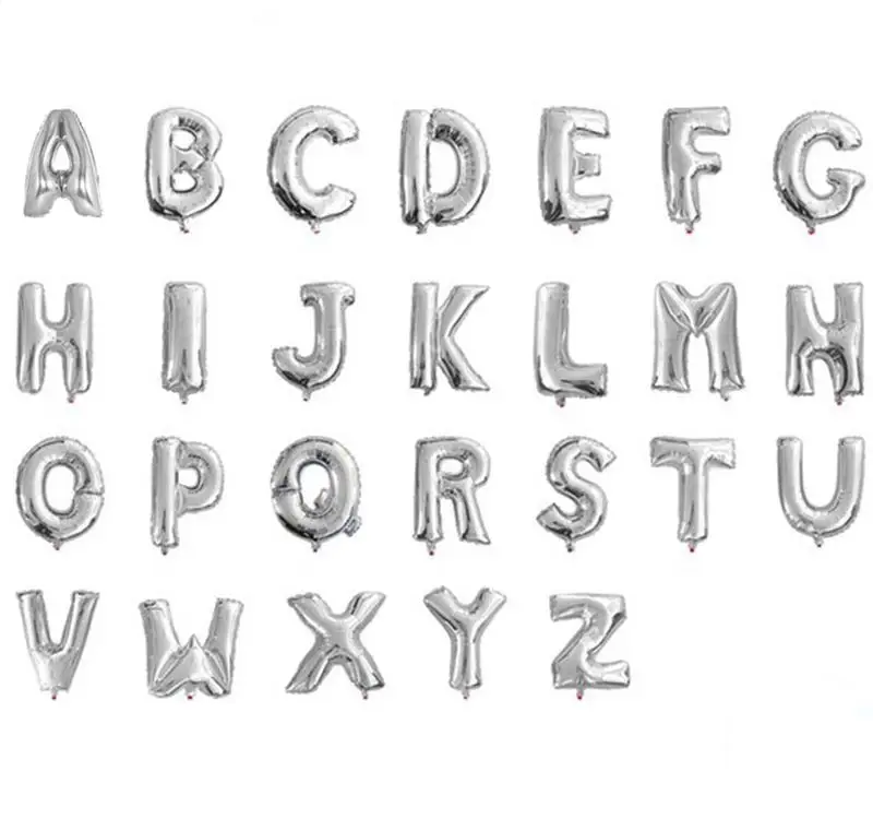 16 дюймов серебряные буквы зеркальные золотые Детские шары с надписью на день
