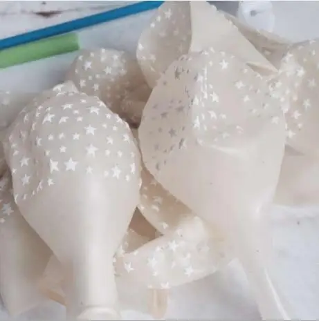 10 шт./лот 12 дюймовые прозрачные звезды Romatic жемчужные латексные воздушные шары