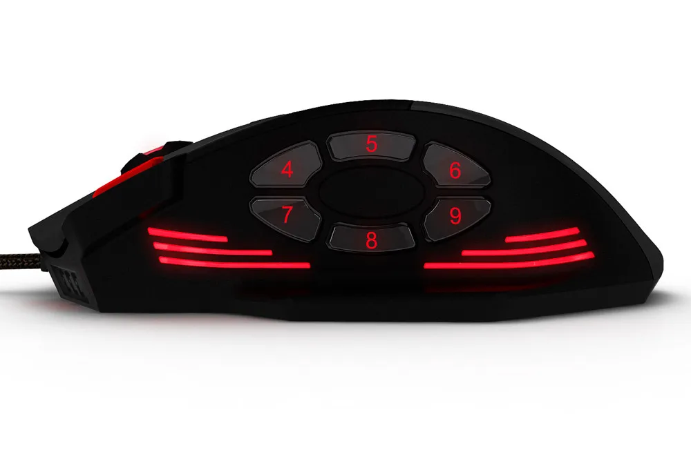 ZELOTES C-12 Проводная игровая мышь USB оптическая 12 программируемых кнопок компьютерная игровая мышь 40000 dpi Регулируемый светодиодный фонарь для геймера