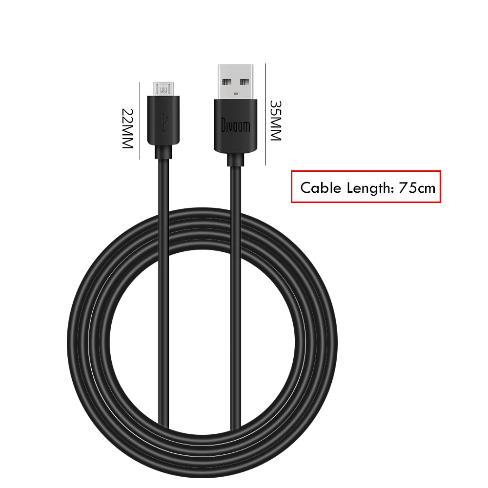 Divoom динамик Powerline Micro USB-зарядный кабель для Pixel Art беспроводной Bluetooth 5000 + изгиб