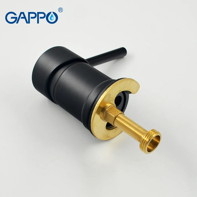 Смеситель для ванной комнаты GAPPO дождевой Черный кран раковины настенный