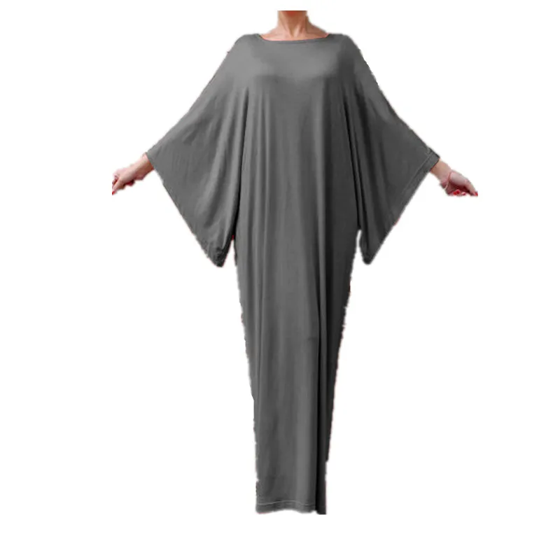 Ilstile 2018 Boho женское 4/3 летучая мышь рукав Макси полная длина длинное платье вырез