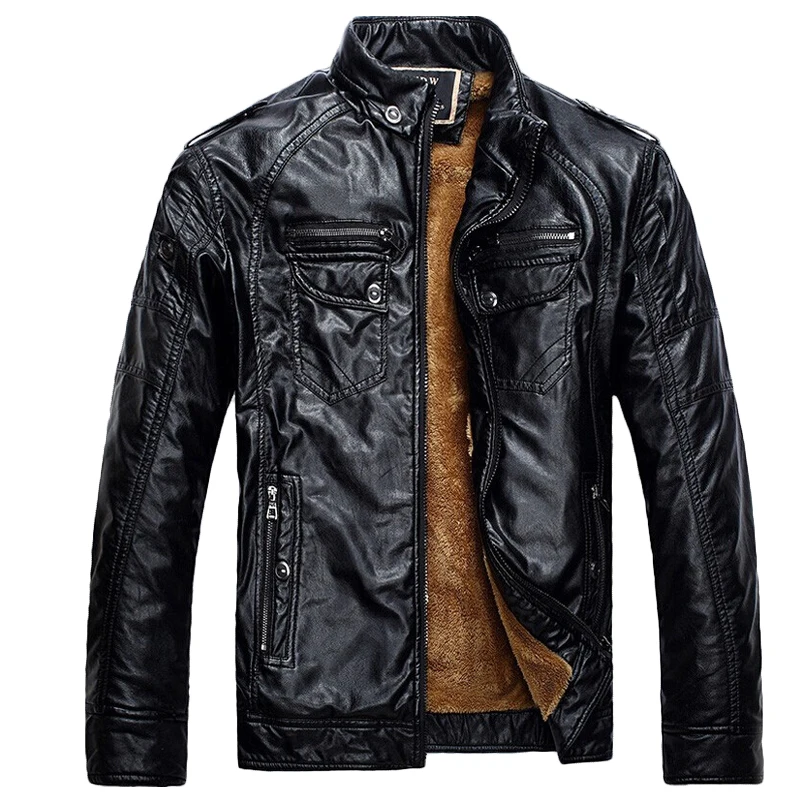 Мужская кожаная куртка зимняя верхняя одежда размера плюс XXXL|jacket trench coat|coats