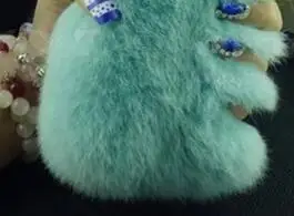 LaMaDiaa роскошный Теплый мягкий меховой чехол для телефона для iPhone 11 Pro Max XR 6 6s Bling Diamond чехол-держатель с кольцом для iPhone 6 6s 7 8 Plus - Цвет: green fur