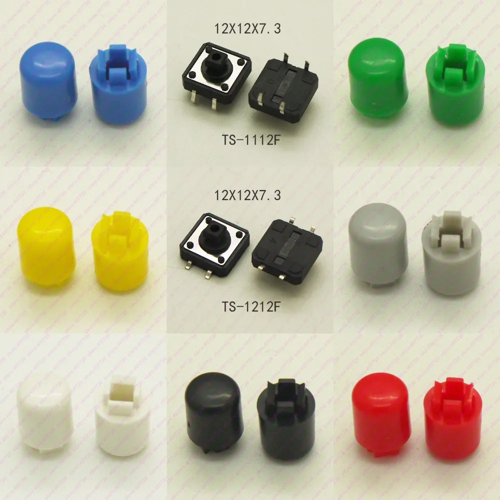 10 шт. переключатель Tact 12X12mm H = 16 8 мм с пластиковой крышкой 4 контактный SMD/DIP