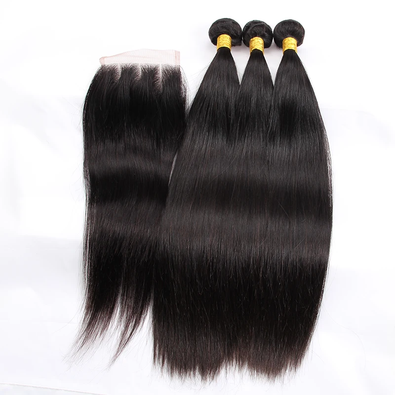 Перуанский Девственные Волосы С Закрытием Девы Волос Прямо благодать волосы