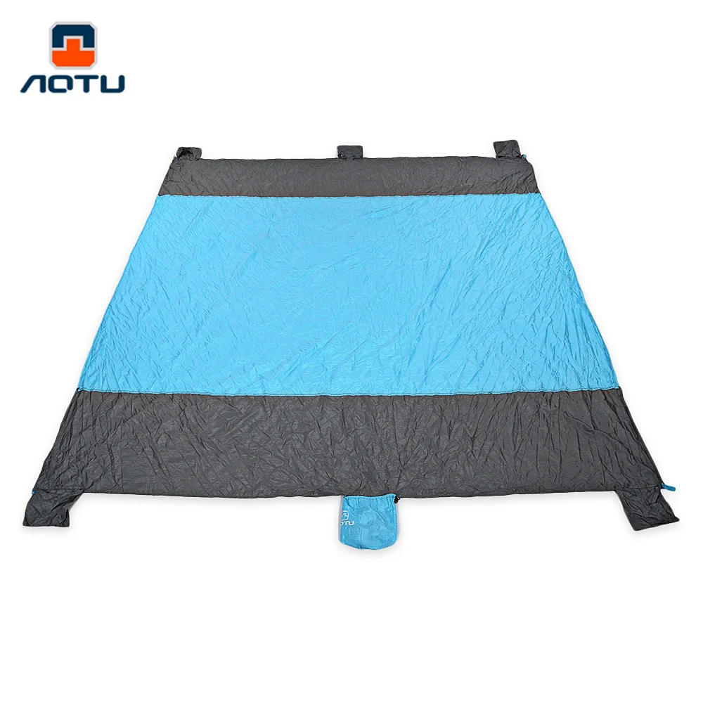 AOTU at6235 Портативный пляжные Коврики Sandproof Одеяло с 6 карман для пикника Кемпинг