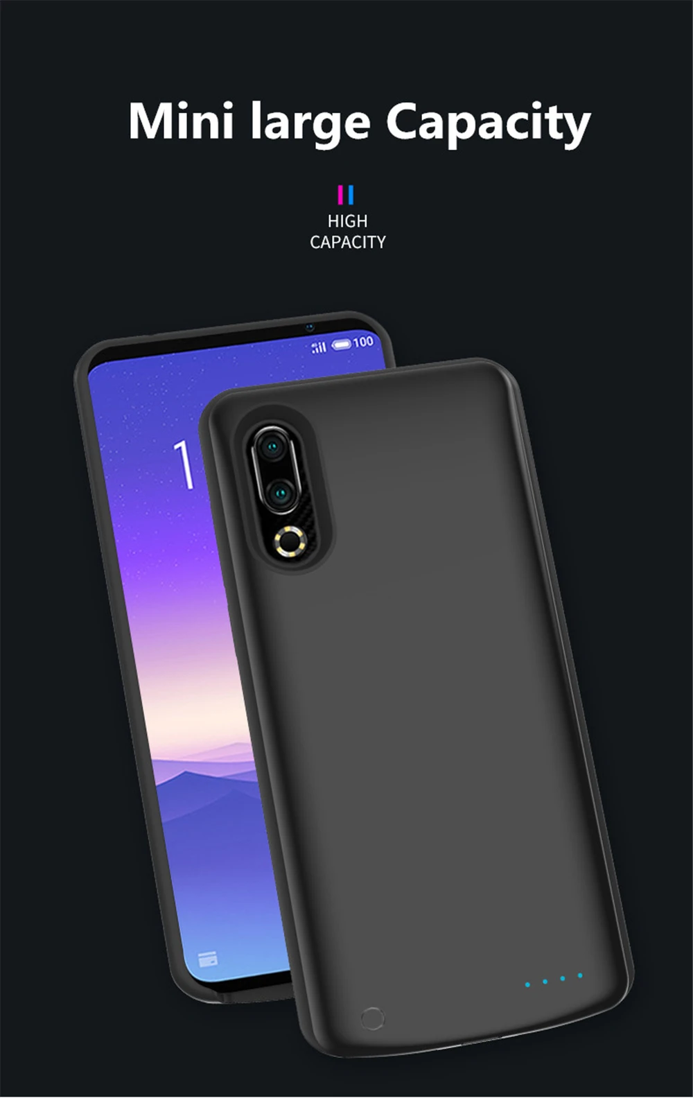 NTSPACE чехол для зарядного устройства для MEIZU16s, чехол для питания 6500 мАч, портативный внешний аккумулятор, тонкий аккумулятор для Meizu16s, чехол для зарядки