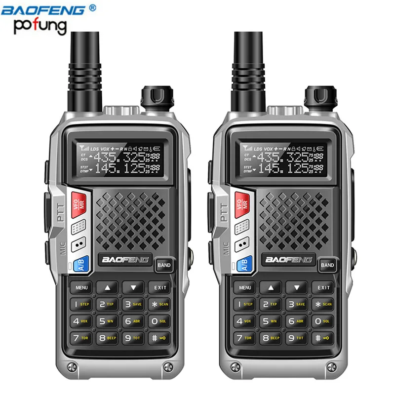 2 шт. 2020 BaoFeng BF UVB3 плюс иди и болтай Walkie Talkie 8 Вт UHF/VHF двухполосный несколько режим