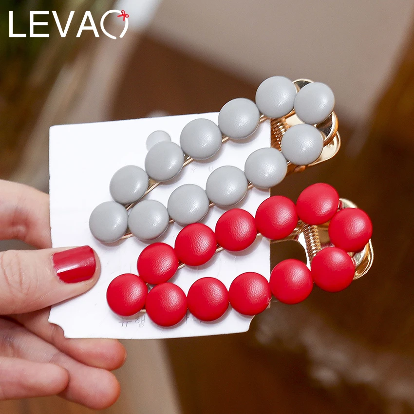 Levao 1 шт. пустая капля шпилька сплошной цвет смолы кнопки шпильки для волос Дамы Простой весна лето аксессуар для волос