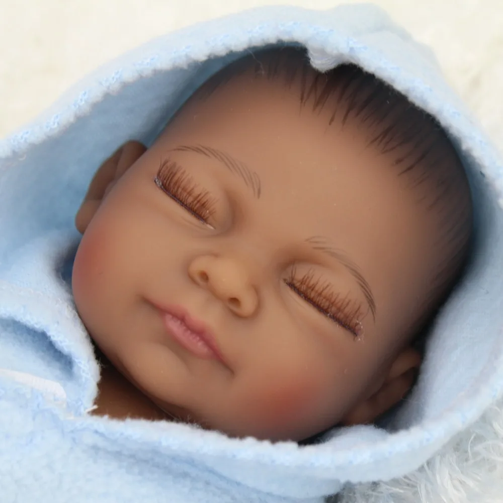 NPKDOLL африканская кукла черная для новорожденных мягкая виниловая силиконовая
