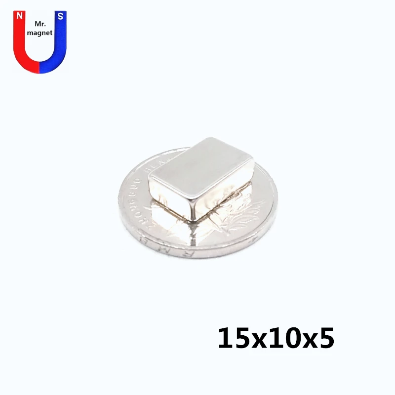 

10/30/500pcs 15x10x5 magnet cuboid 15mm x 10mm x 5mm super strong rare earth NdFeB 15*10*5 neodymium magnet cube sheet permanent