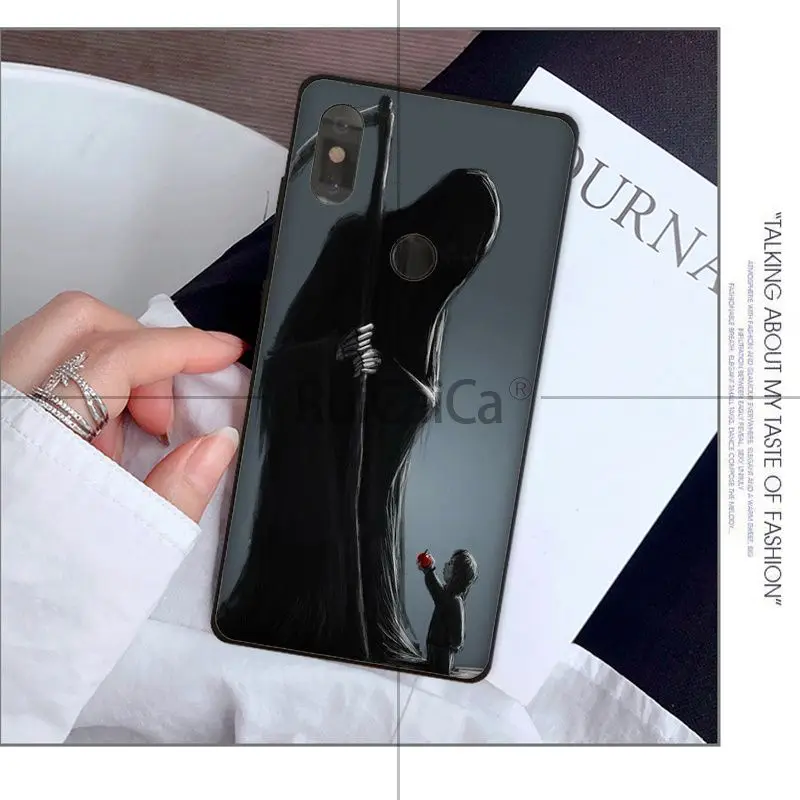 Ruicaica Grim Reaper Skull Skeleton Black Soft Phone Cover for Xiaomi Mi 6 Note3 8 8SE Redmi 5 5Plus Note4 4X Note5 Cellphones | Мобильные