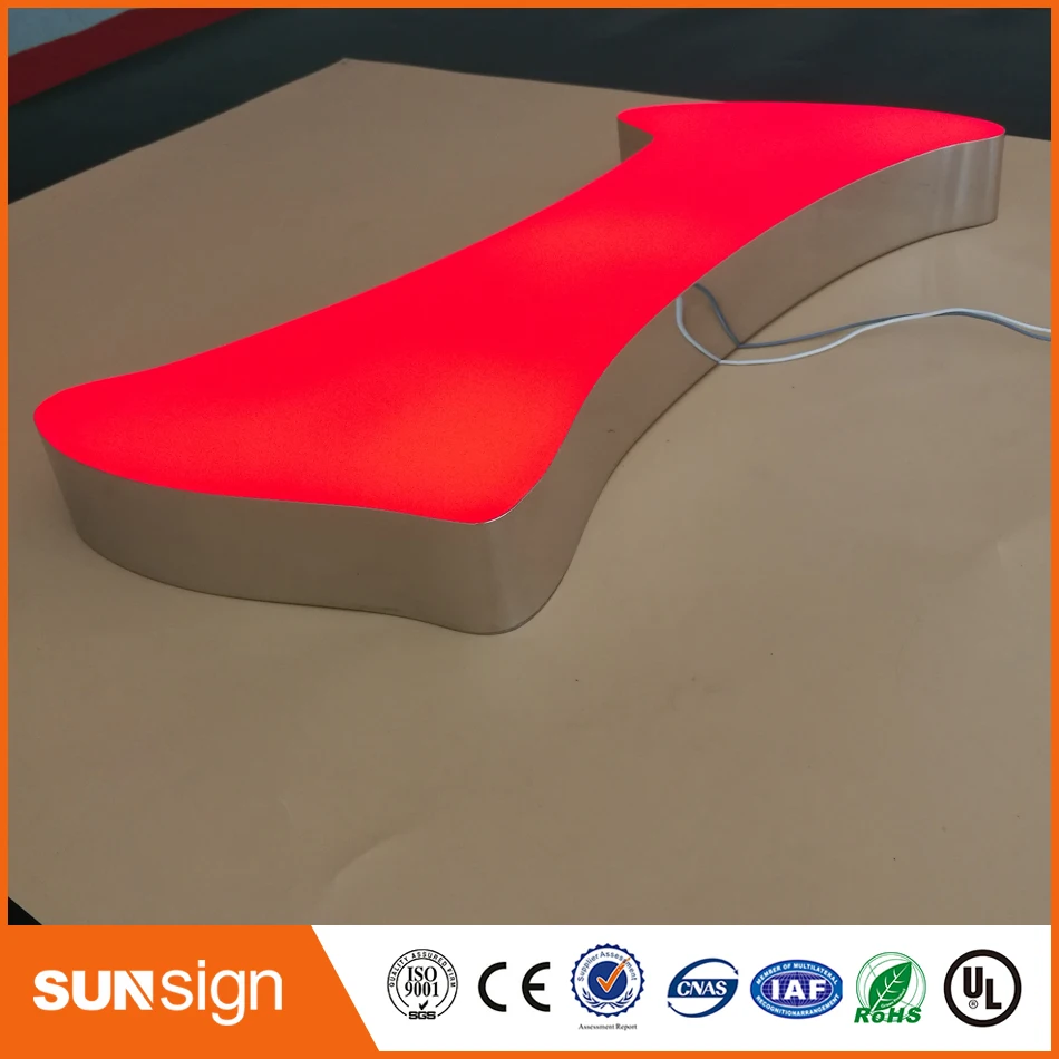 Outdoor epoxy resin led channel letters sign board designs for shops